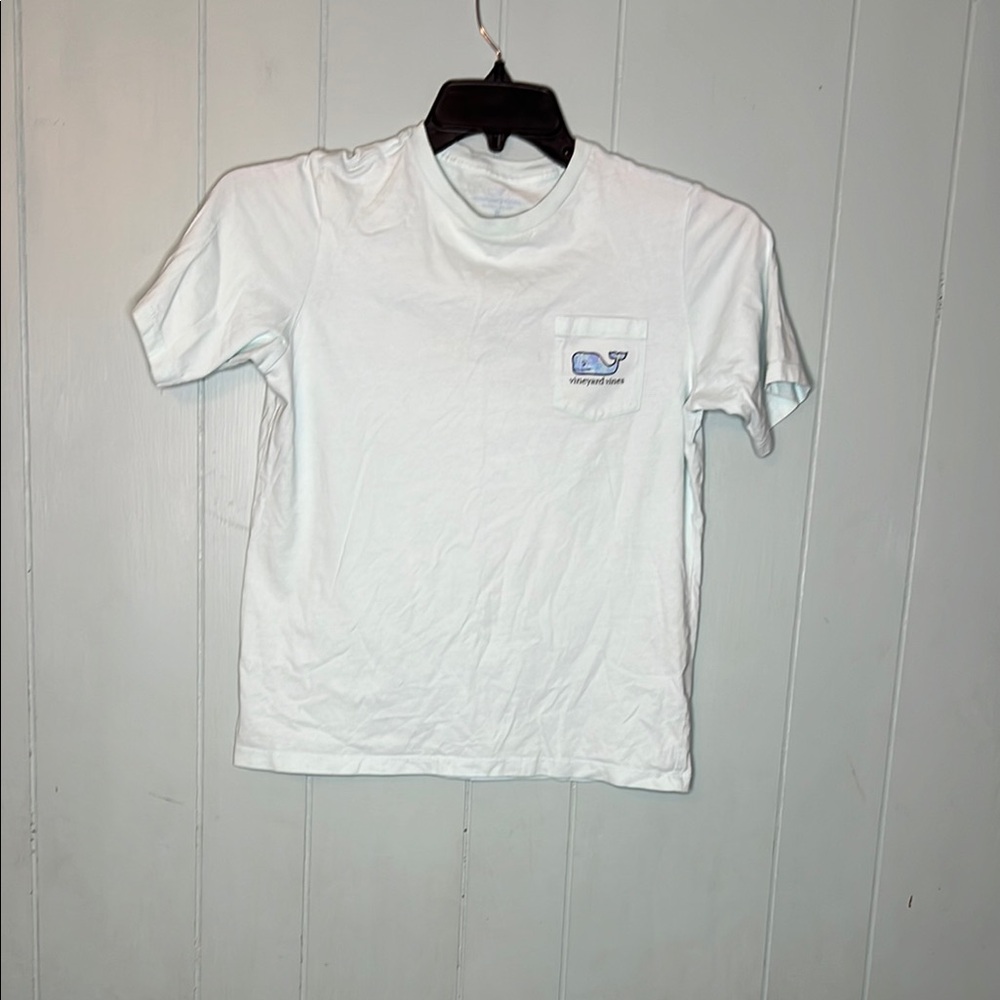 Vineyard Vines White and Blue Short Sleeve Tee